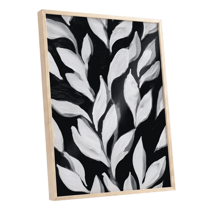 Nocturne Leaves – oak framed poster option