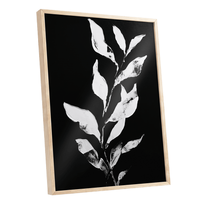Nocturne Leaves – oak framed poster option