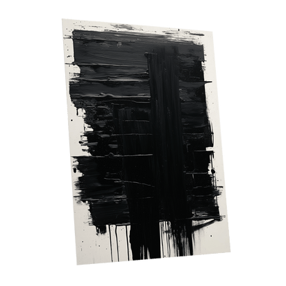 Noir Foundations, black, white, gray abstract wall art shown as a unframed poster wall art print