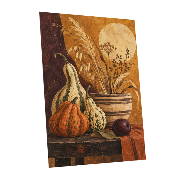 Ochre Harvest, orange, beige, brown nature wall art shown as a unframed poster wall art print