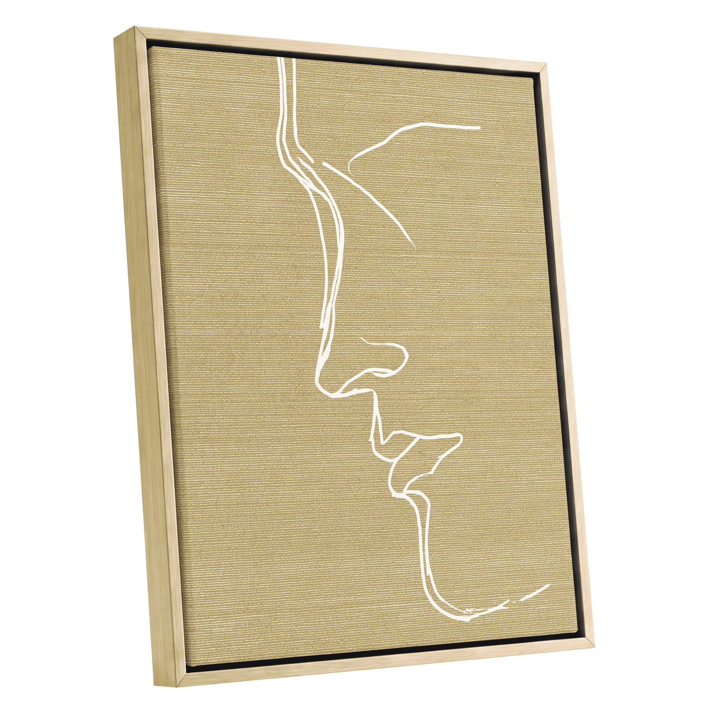 Ochre Profile Line – oak framed canvas option