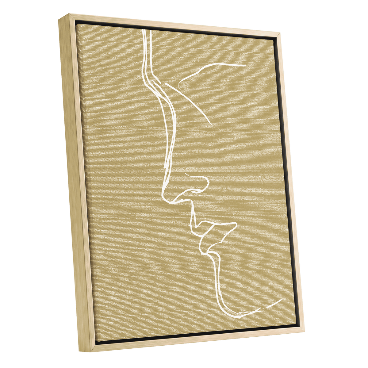 Ochre Profile Line – oak framed canvas option
