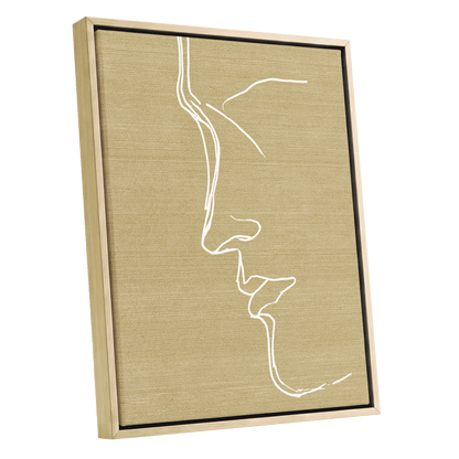 Ochre Profile Line – oak framed canvas option
