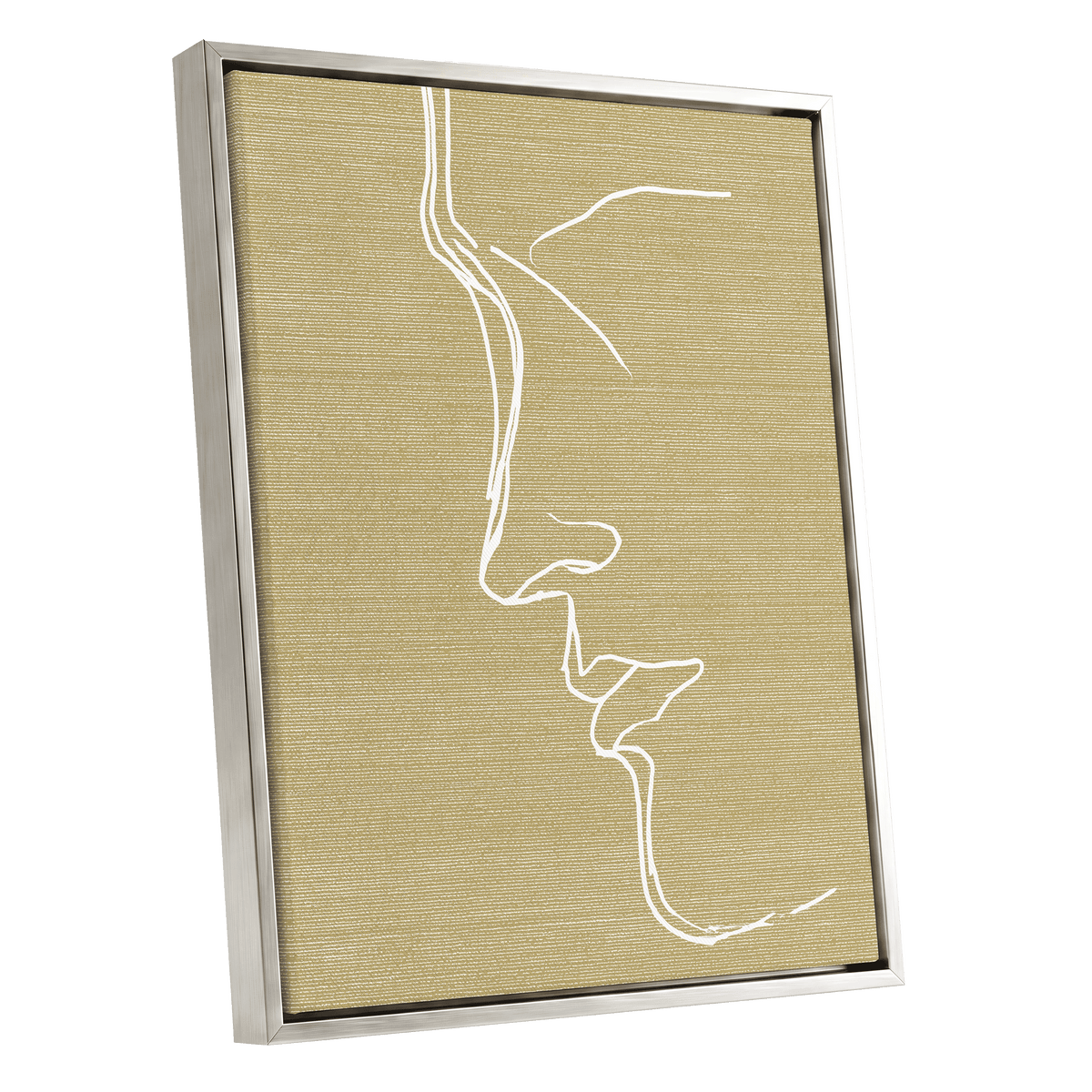 Ochre Profile Line – silver framed canvas option
