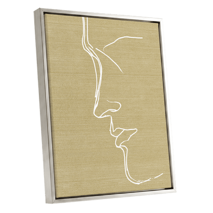 Ochre Profile Line – silver framed canvas option