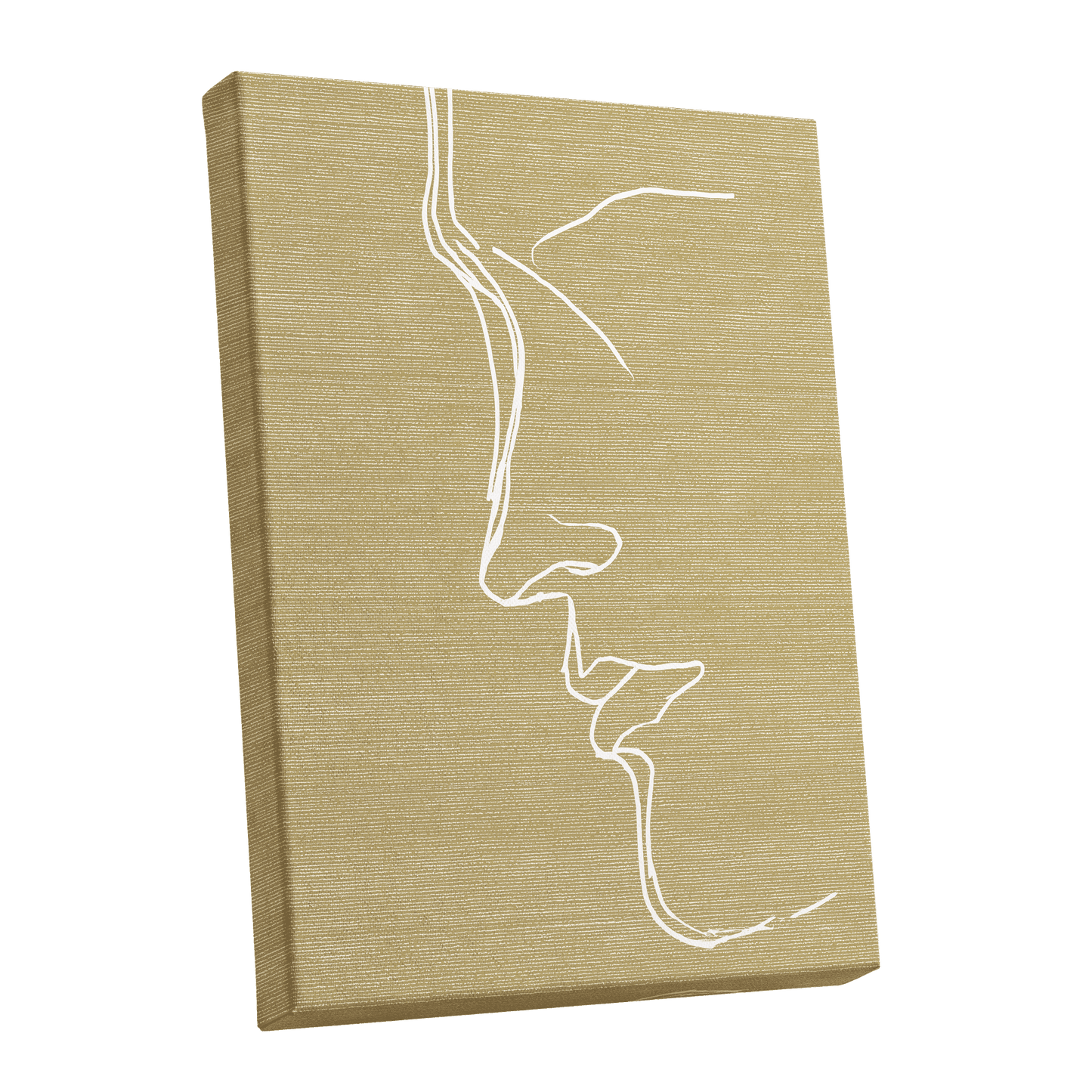 Ochre Profile Line – stretched canvas option