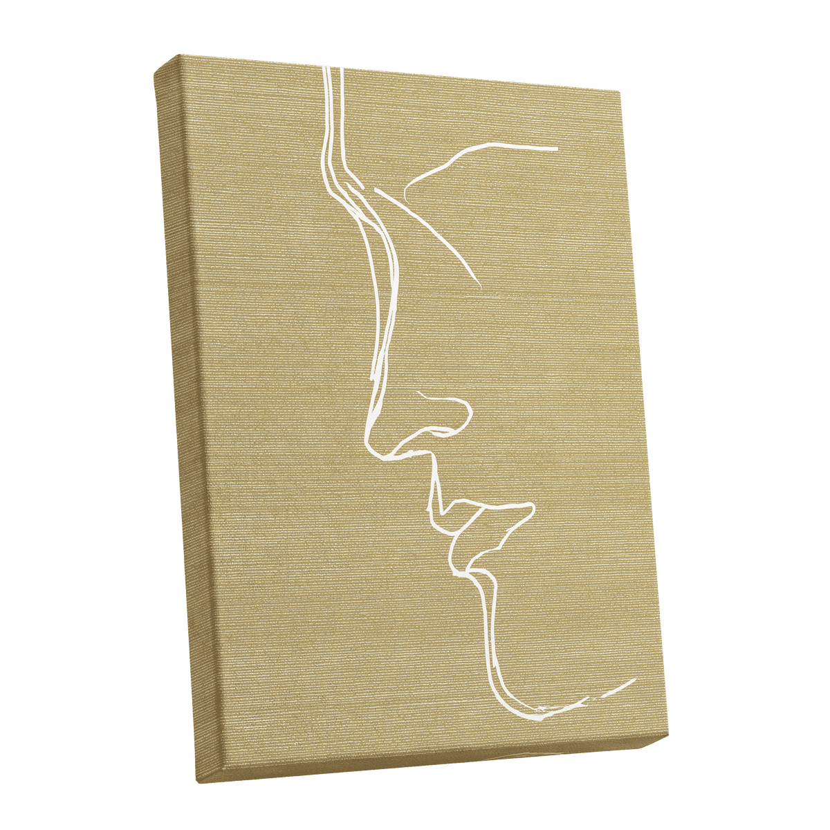 Ochre Profile Line – stretched canvas option
