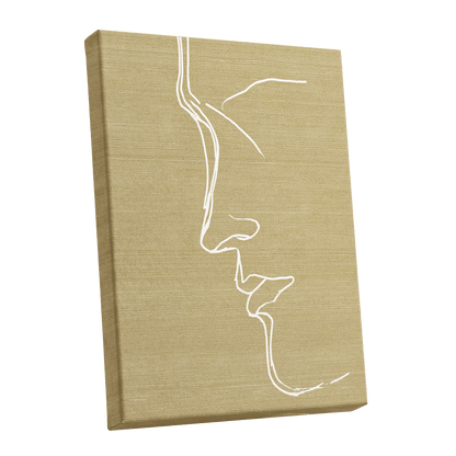 Ochre Profile Line – stretched canvas option