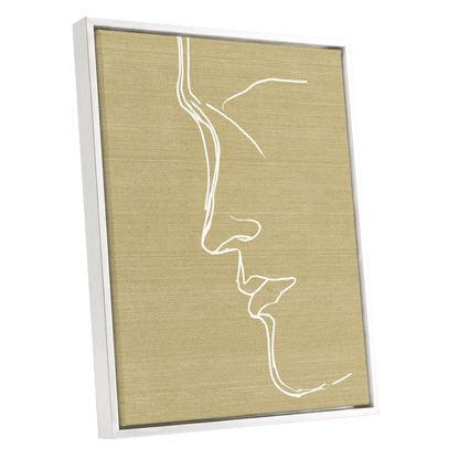 Ochre Profile Line – white framed canvas option