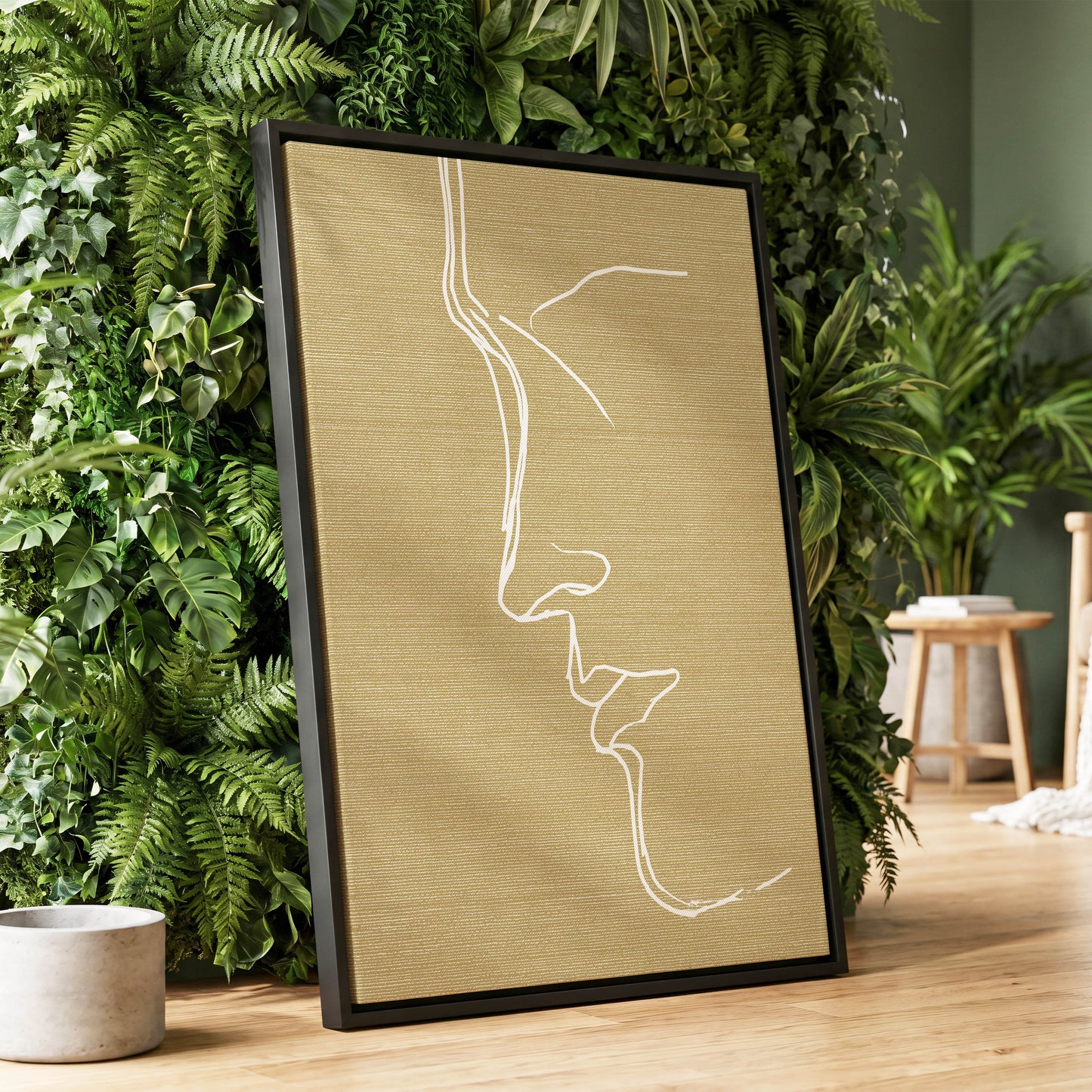 Ochre Profile Line – wall art displayed in a styled interior, gallery view 1