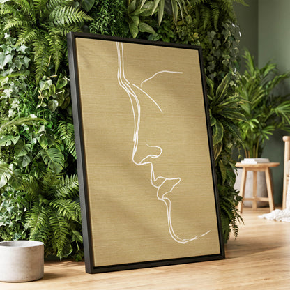 Ochre Profile Line – wall art displayed in a styled interior, gallery view 1