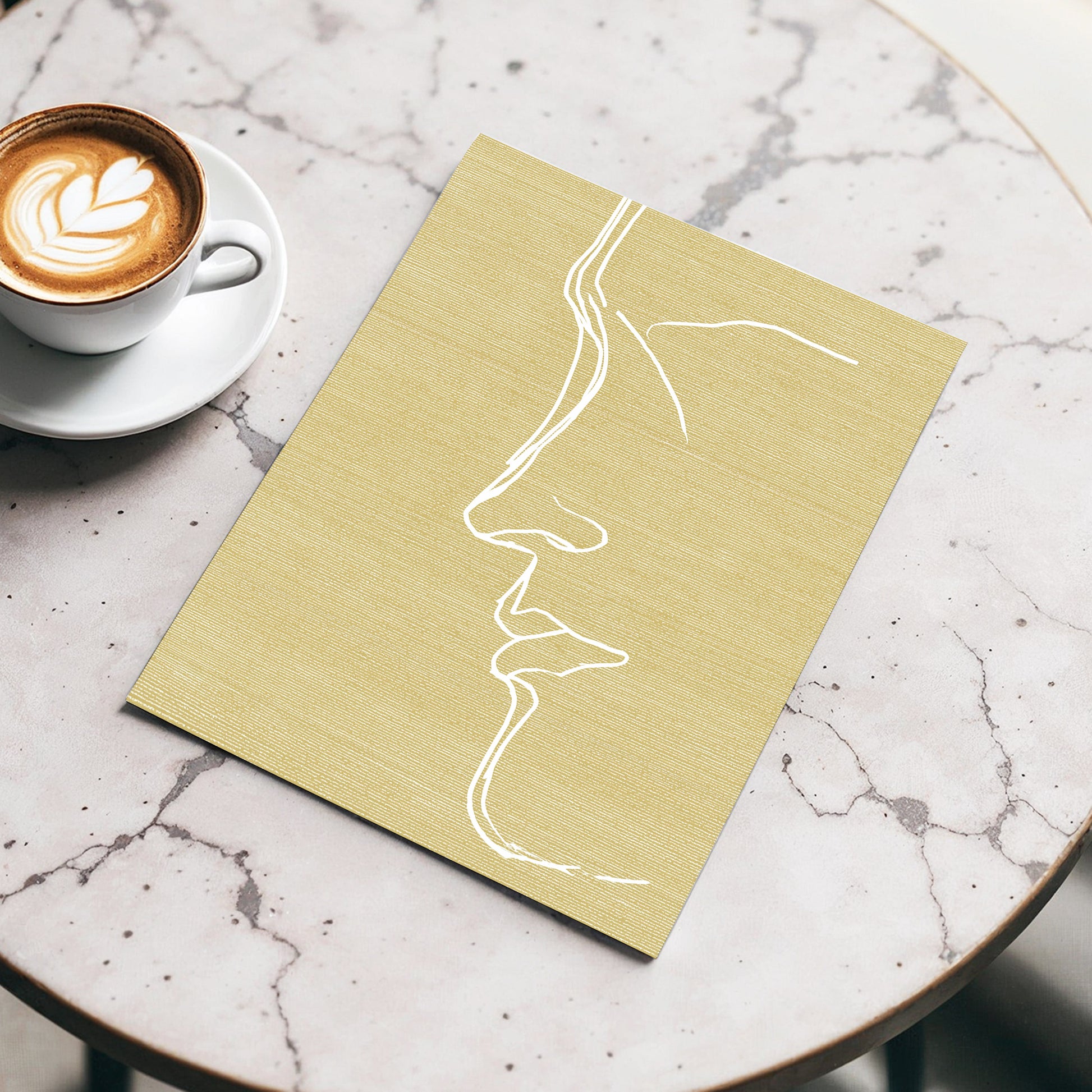 Ochre Profile Line – wall art displayed in a styled interior, gallery view 3