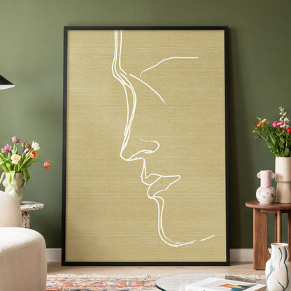 Ochre Profile Line – wall art displayed in a styled interior, gallery view 4