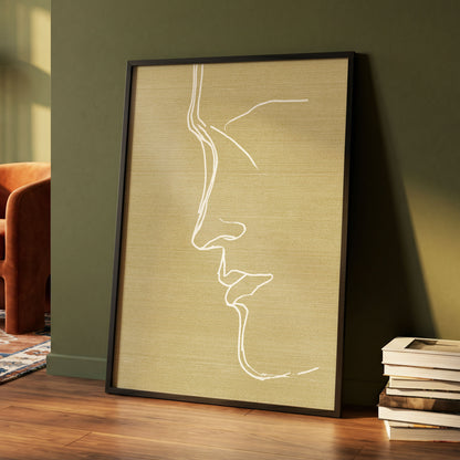 Ochre Profile Line – wall art displayed in a styled interior, gallery view 5