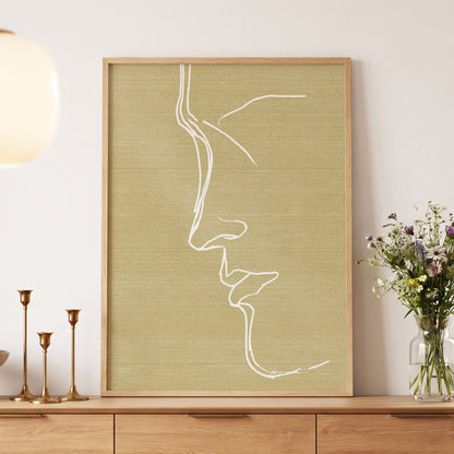 Ochre Profile Line – wall art displayed in a styled interior, gallery view 6