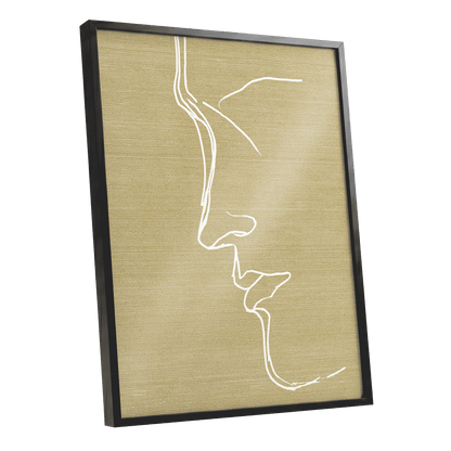 Ochre Profile Line – black framed poster option