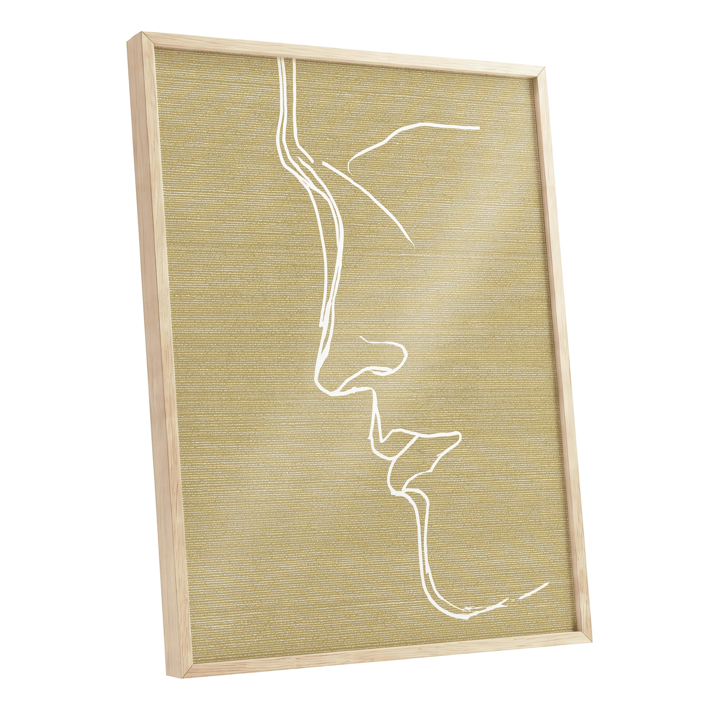Ochre Profile Line – oak framed poster option