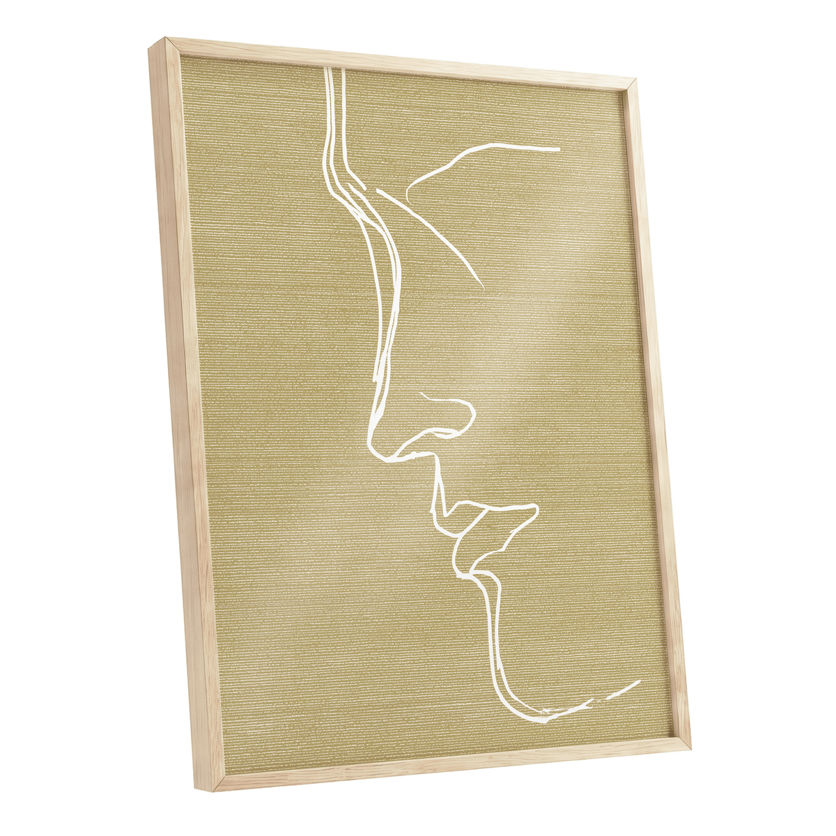 Ochre Profile Line – oak framed poster option