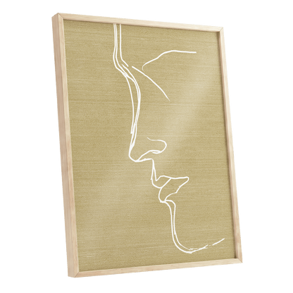 Ochre Profile Line – oak framed poster option
