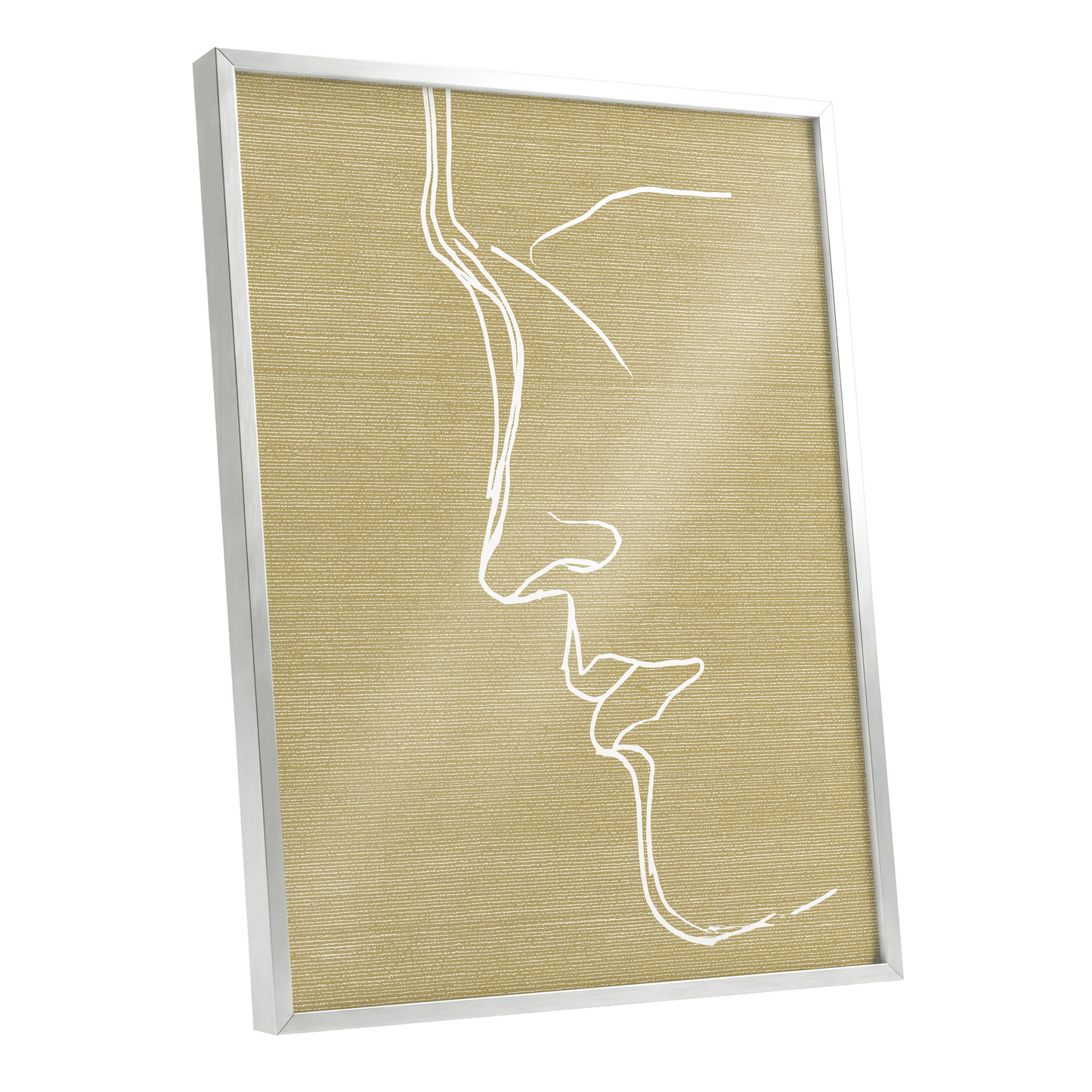 Ochre Profile Line – silver framed poster option