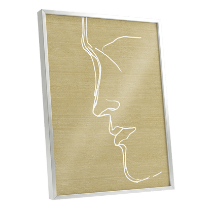 Ochre Profile Line – silver framed poster option