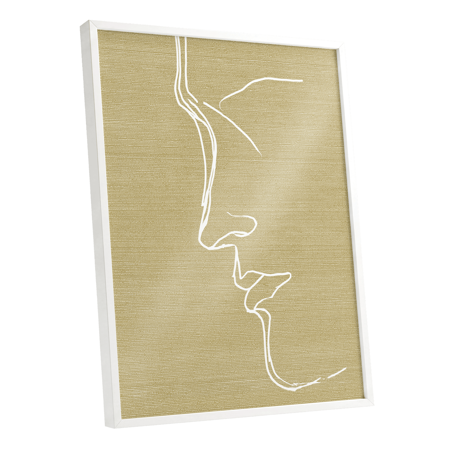 Ochre Profile Line – white framed poster option