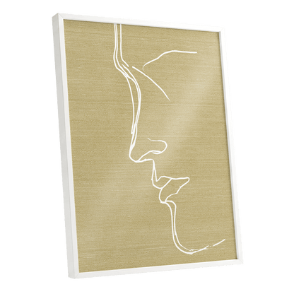 Ochre Profile Line – white framed poster option