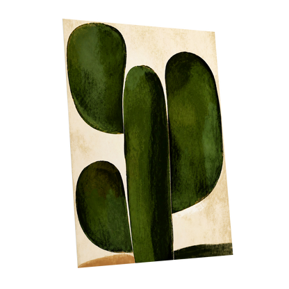 Olive Ascent, green, beige, black nature wall art shown as a unframed poster wall art print