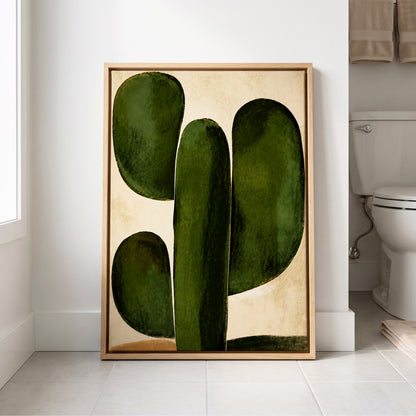 Olive Ascent, green, beige, black nature wall art displayed in a styled interior, gallery view 8