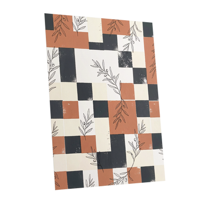 Olive Grid Reverie, brown, gray, beige nature wall art shown as a unframed poster wall art print