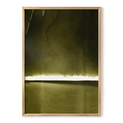 Olive Interval, green, black, white abstract wall art, front artwork view