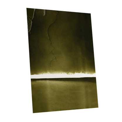 Olive Interval, green, black, white abstract wall art shown as a unframed poster wall art print