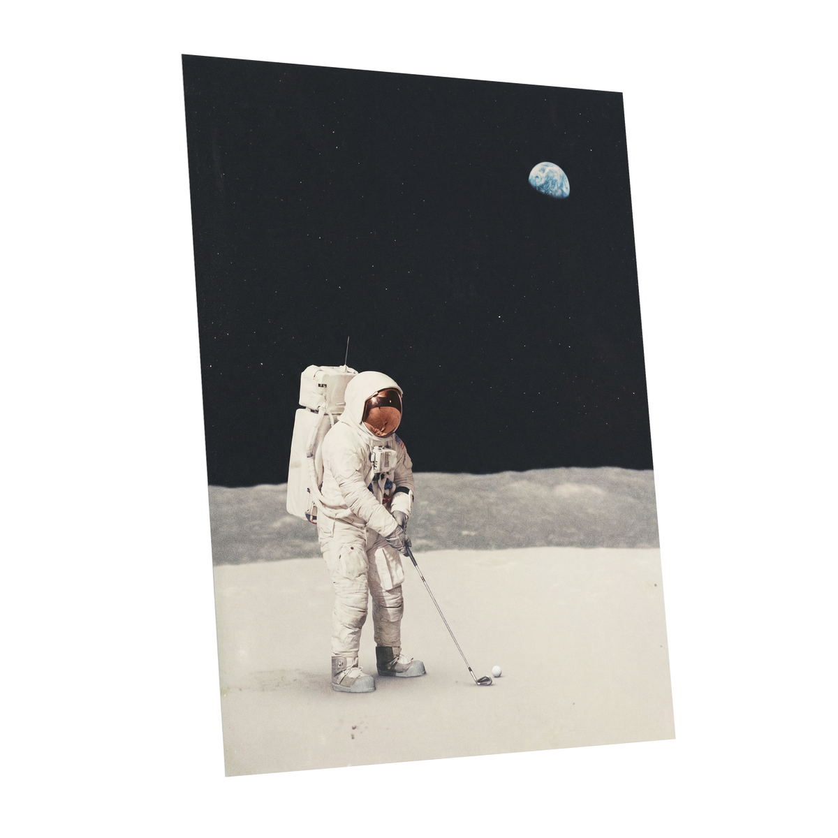 One Small Swing, black, white, gray minimalist wall art shown as a unframed poster wall art print