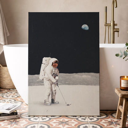 One Small Swing, black, white, gray minimalist wall art displayed in a styled interior, gallery view 3
