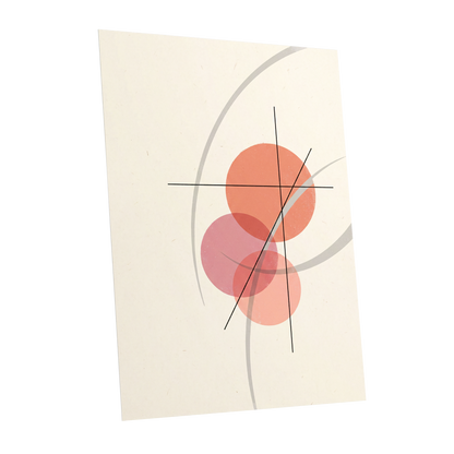Orbit in Blush, pink, beige, gray abstract wall art shown as a unframed poster wall art print