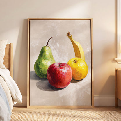 Orchard Quartet, beige, green, red nature wall art displayed in a styled interior, gallery view 8