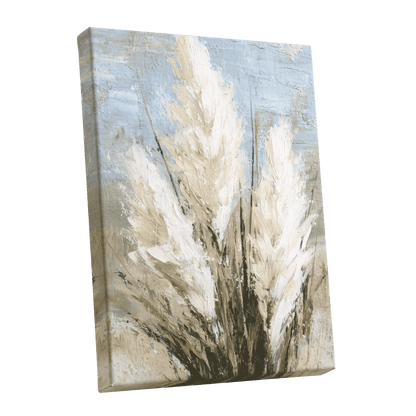 Pale Meadow Plumes – stretched canvas option