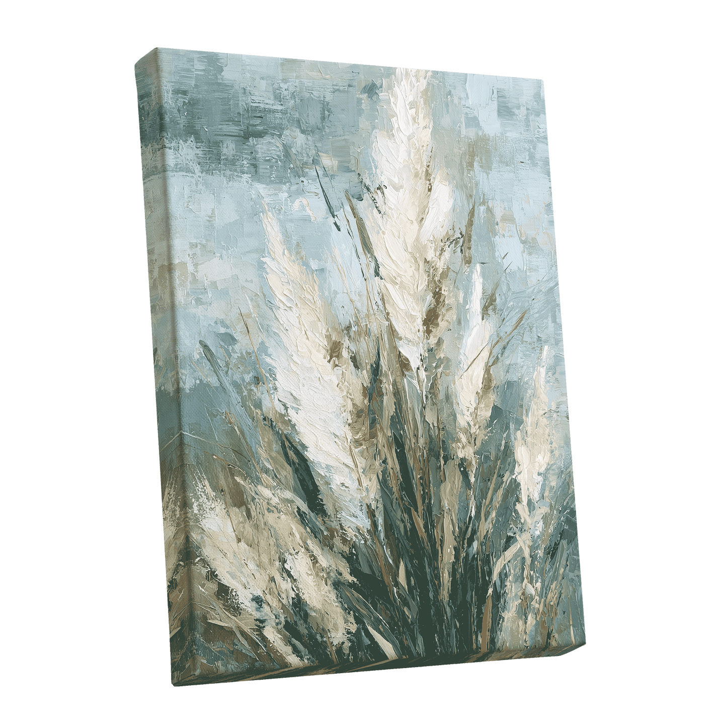 Pale Meadow Plumes – stretched canvas option
