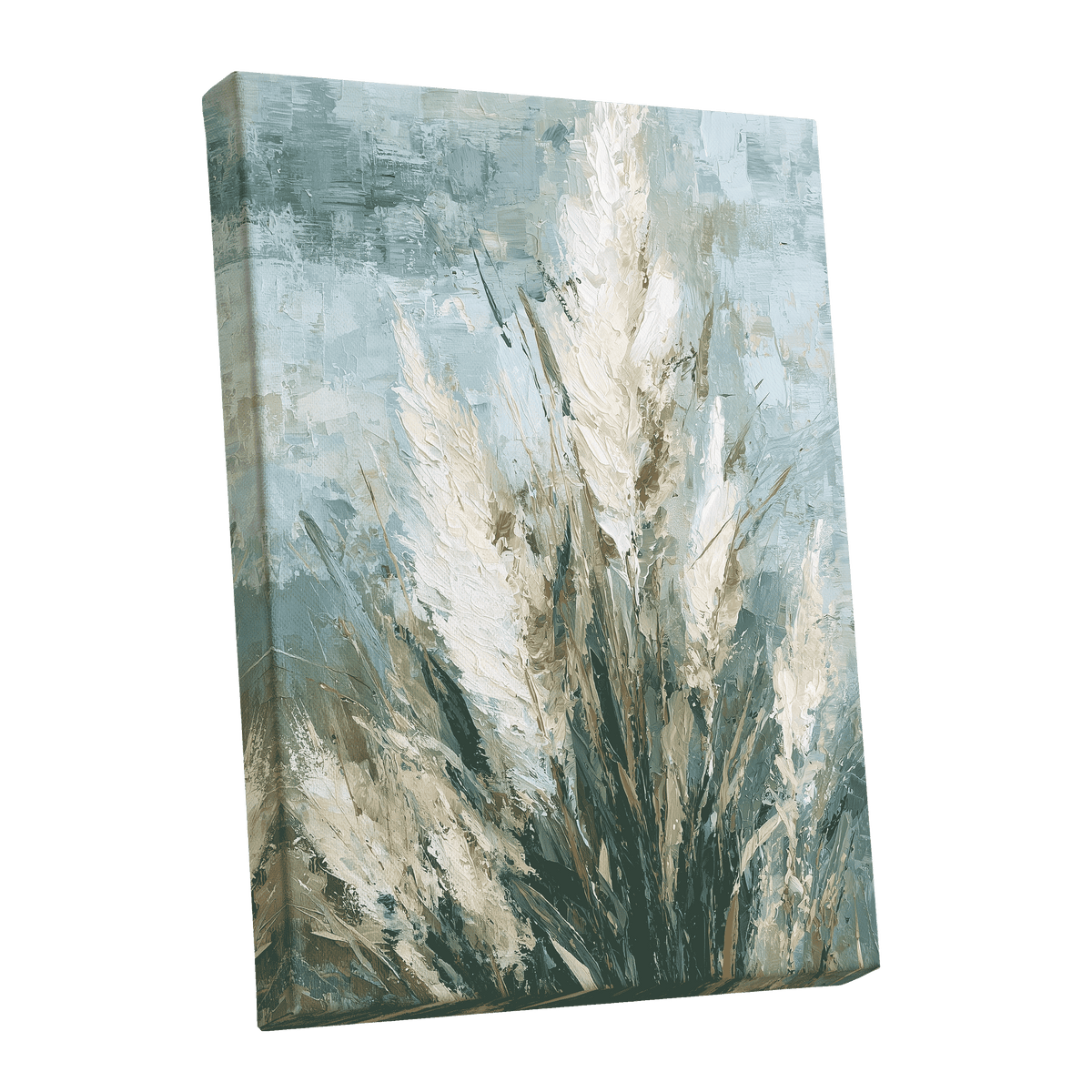 Pale Meadow Plumes – stretched canvas option