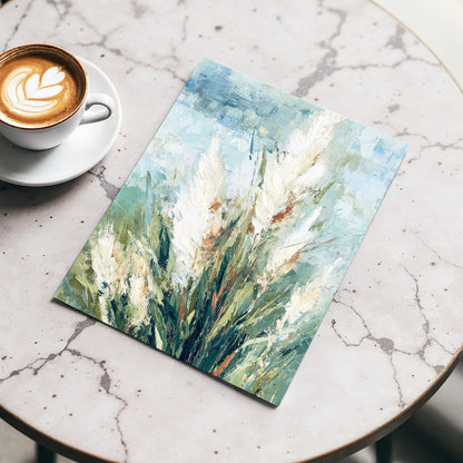 Pale Meadow Plumes – wall art displayed in a styled interior, gallery view 3
