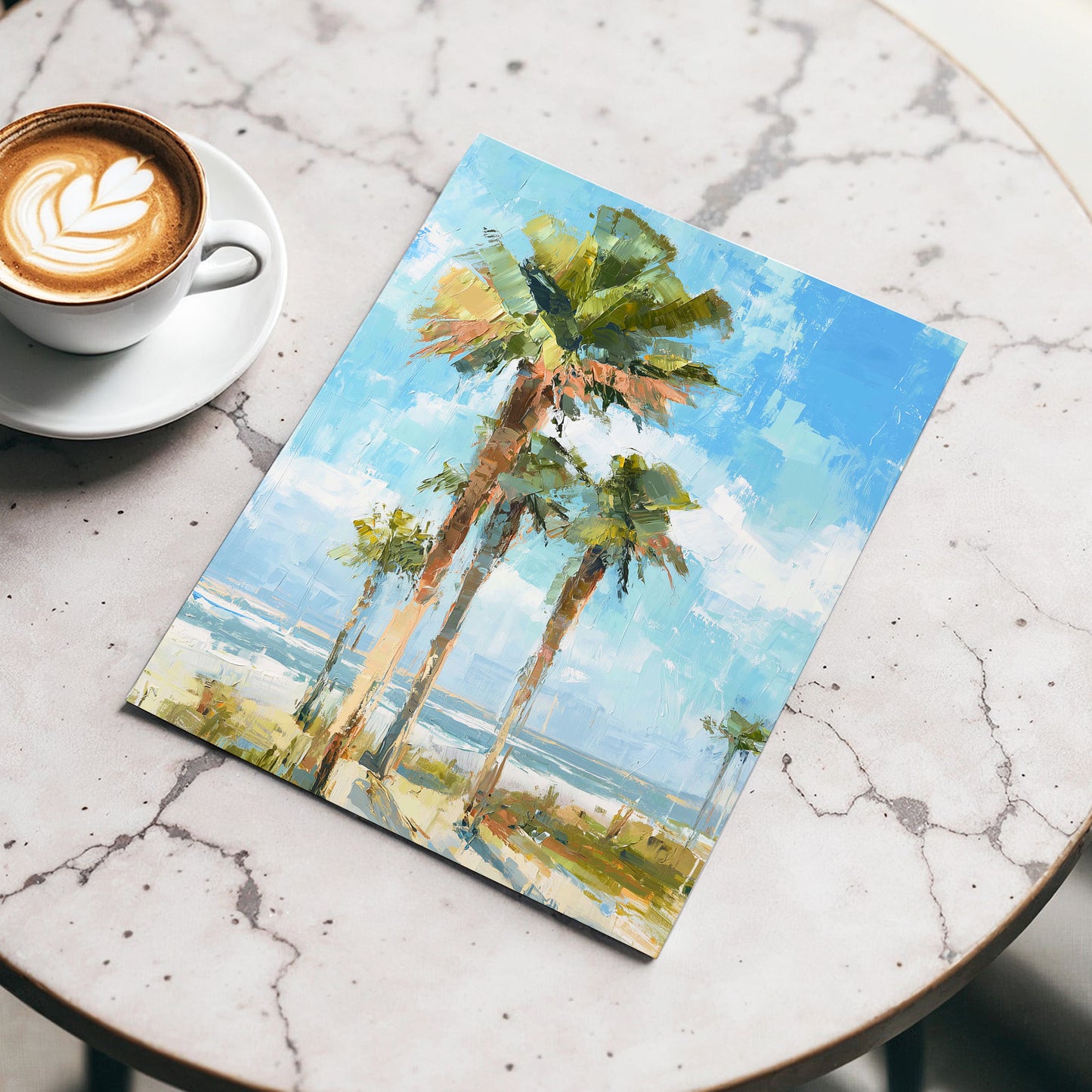Palm Light Reverie – wall art displayed in a styled interior, gallery view 3
