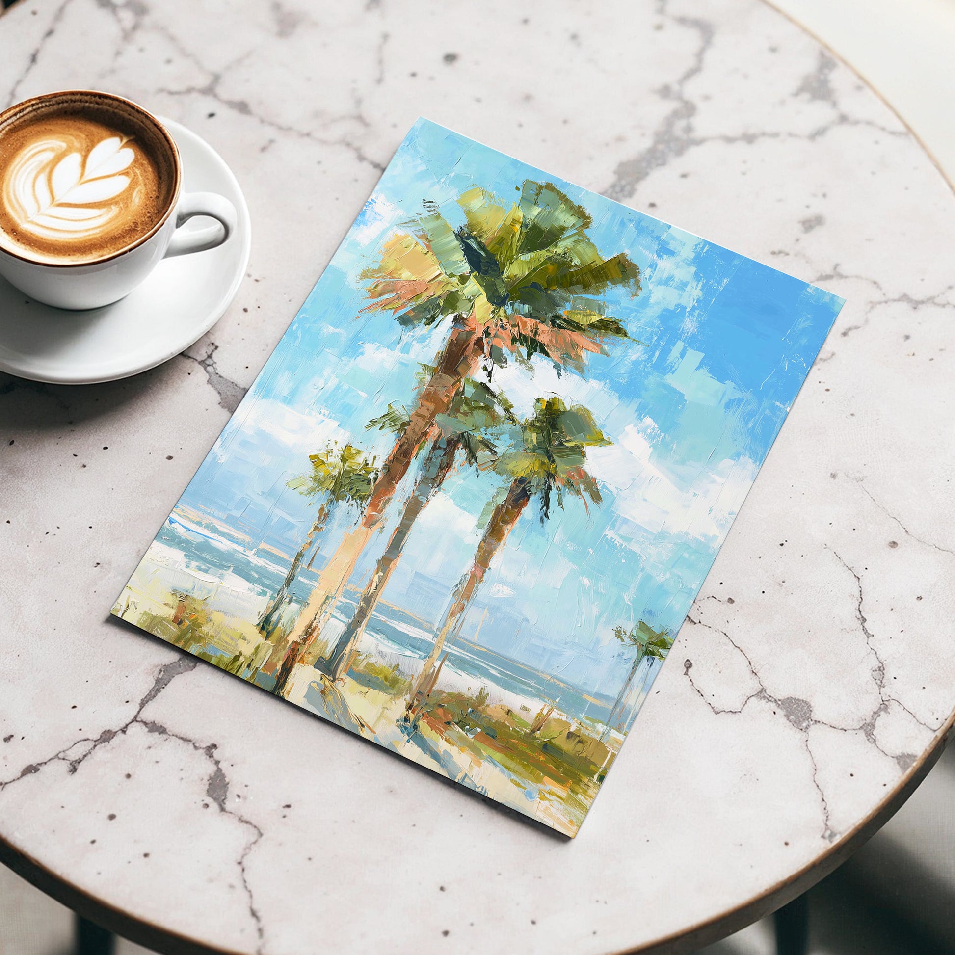 Palm Light Reverie – wall art displayed in a styled interior, gallery view 3