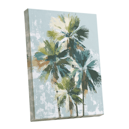 Palms in Coastal Light – stretched canvas option