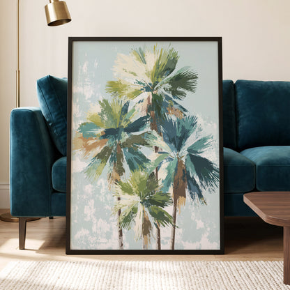 Palms in Coastal Light – wall art displayed in a styled interior, gallery view 6