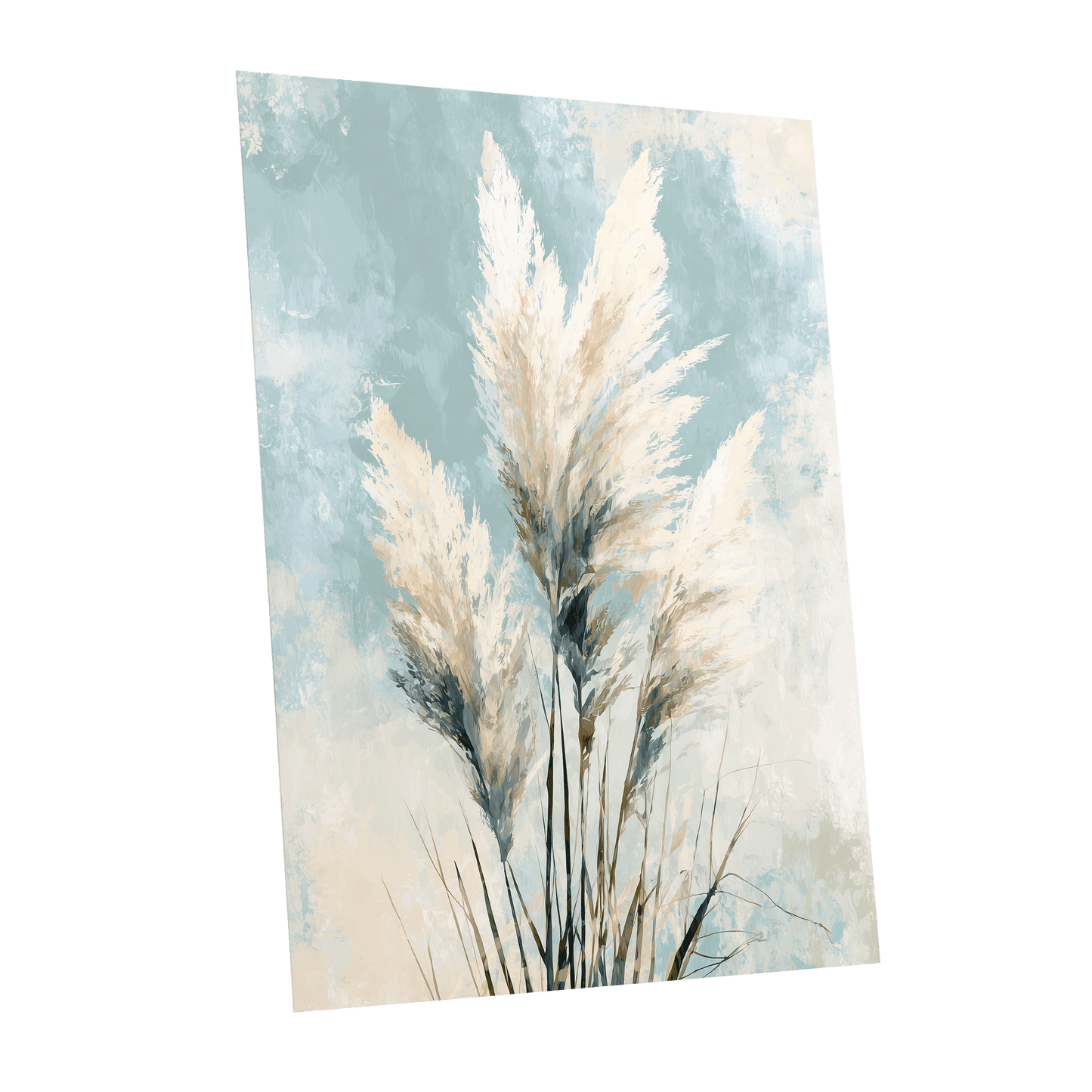 Pampas in Pale Blue – unframed poster option
