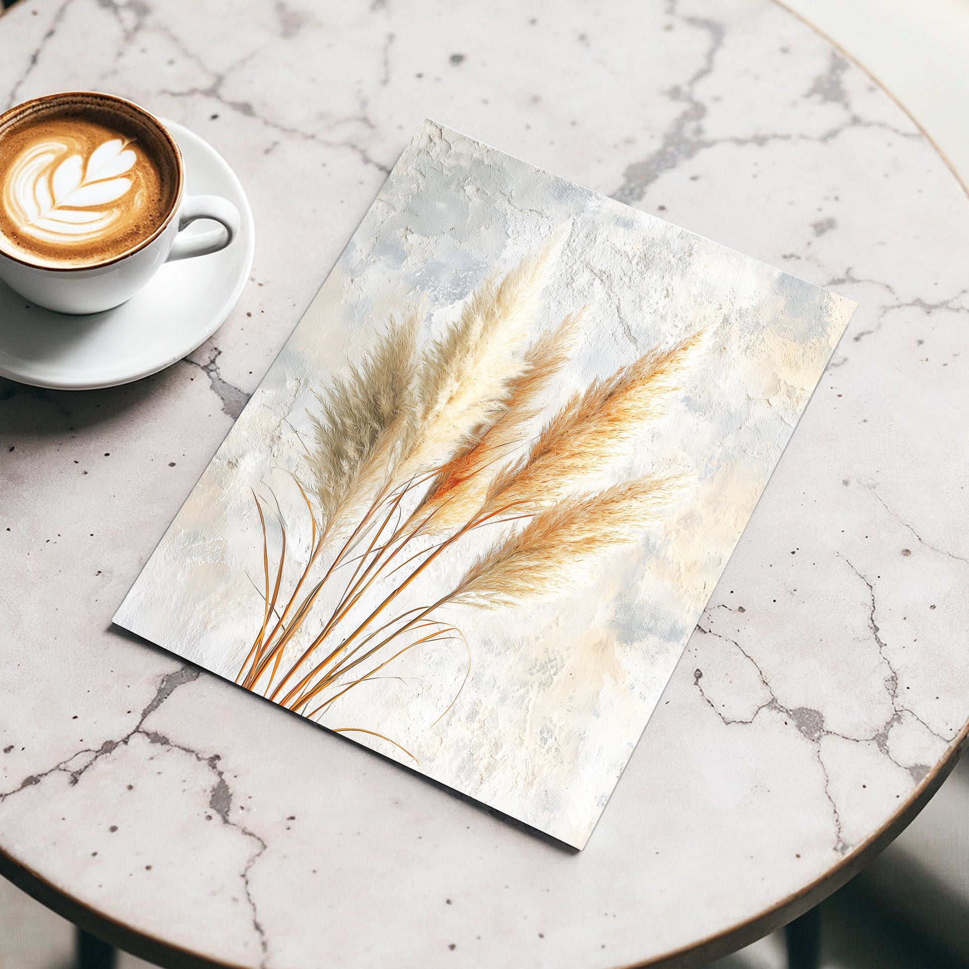 Pampas in Quiet Light – wall art displayed in a styled interior, gallery view 3