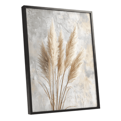 Pampas in Quiet Light – black framed poster option