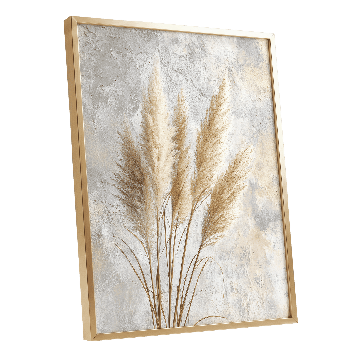 Pampas in Quiet Light – gold framed poster option