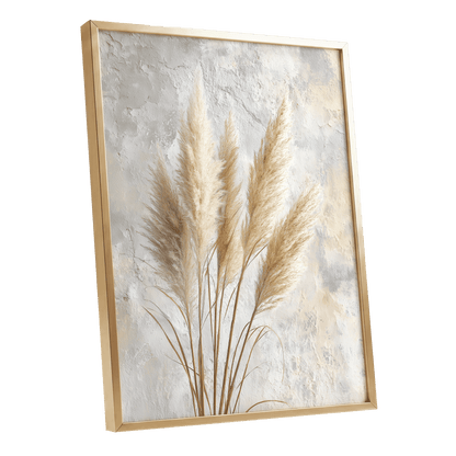 Pampas in Quiet Light – gold framed poster option