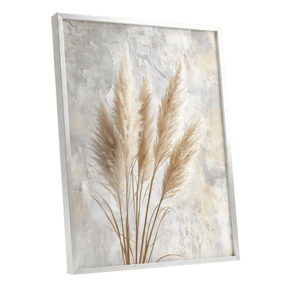 Pampas in Quiet Light – silver framed poster option